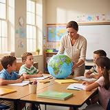 SHATCHI 40cm Inflatable World Globe Map Educational Geography Ball Classroom view 9