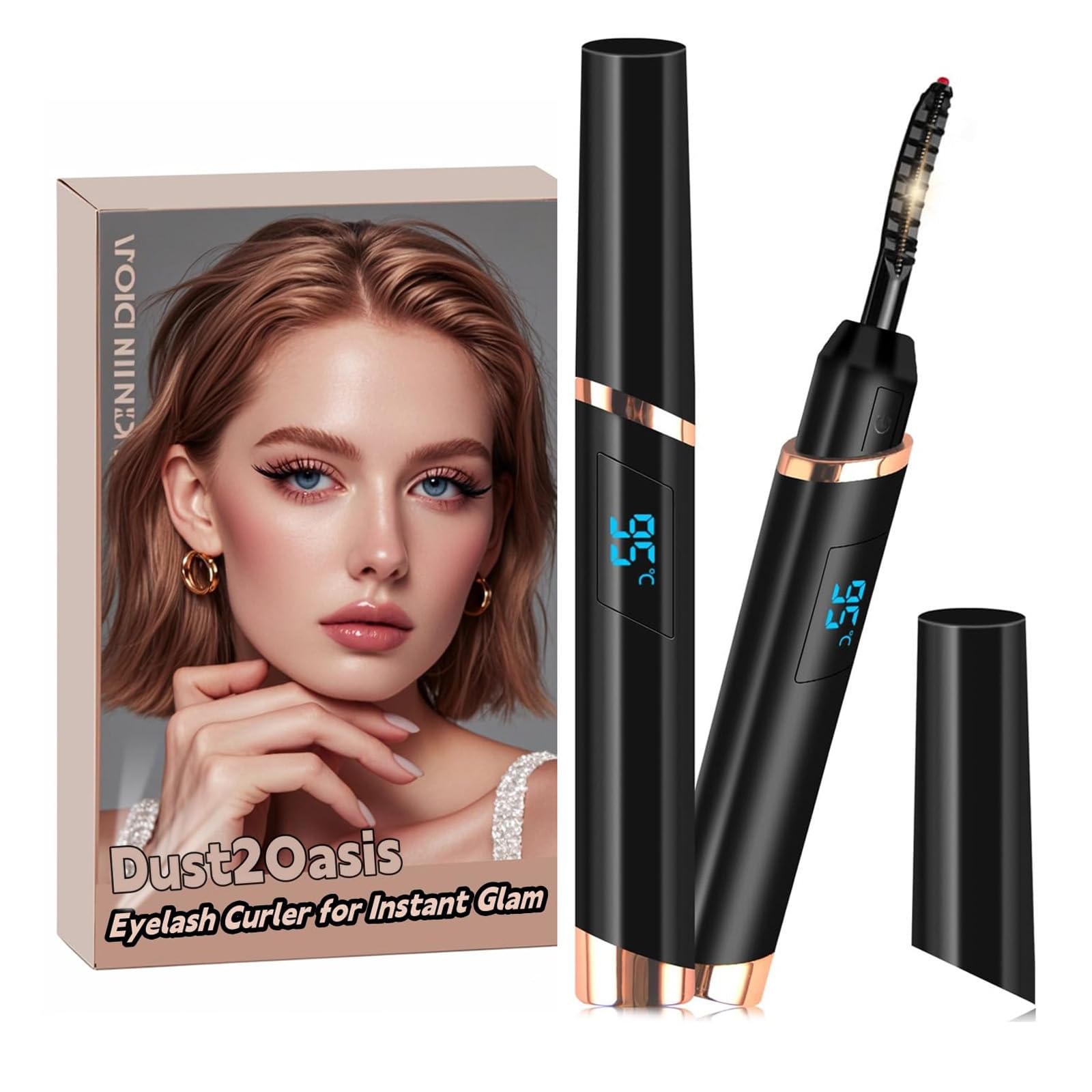 Photo 1 of Heated Eyelash Curler, Electric Eyelash Curler, Rechargeable Lash Curler for Makeup Natural Curling Eye Lashes and 24 Hours Long Lasting - Black 2025 Updated New Model
