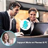 Earbay Wireless Headset w/ Mic Noise Cancelling Mute USB Dongle PC Zoom Skype view 3