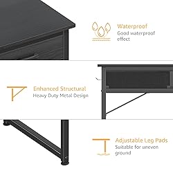 DLisiting Small Desk with Fabric Drawers for