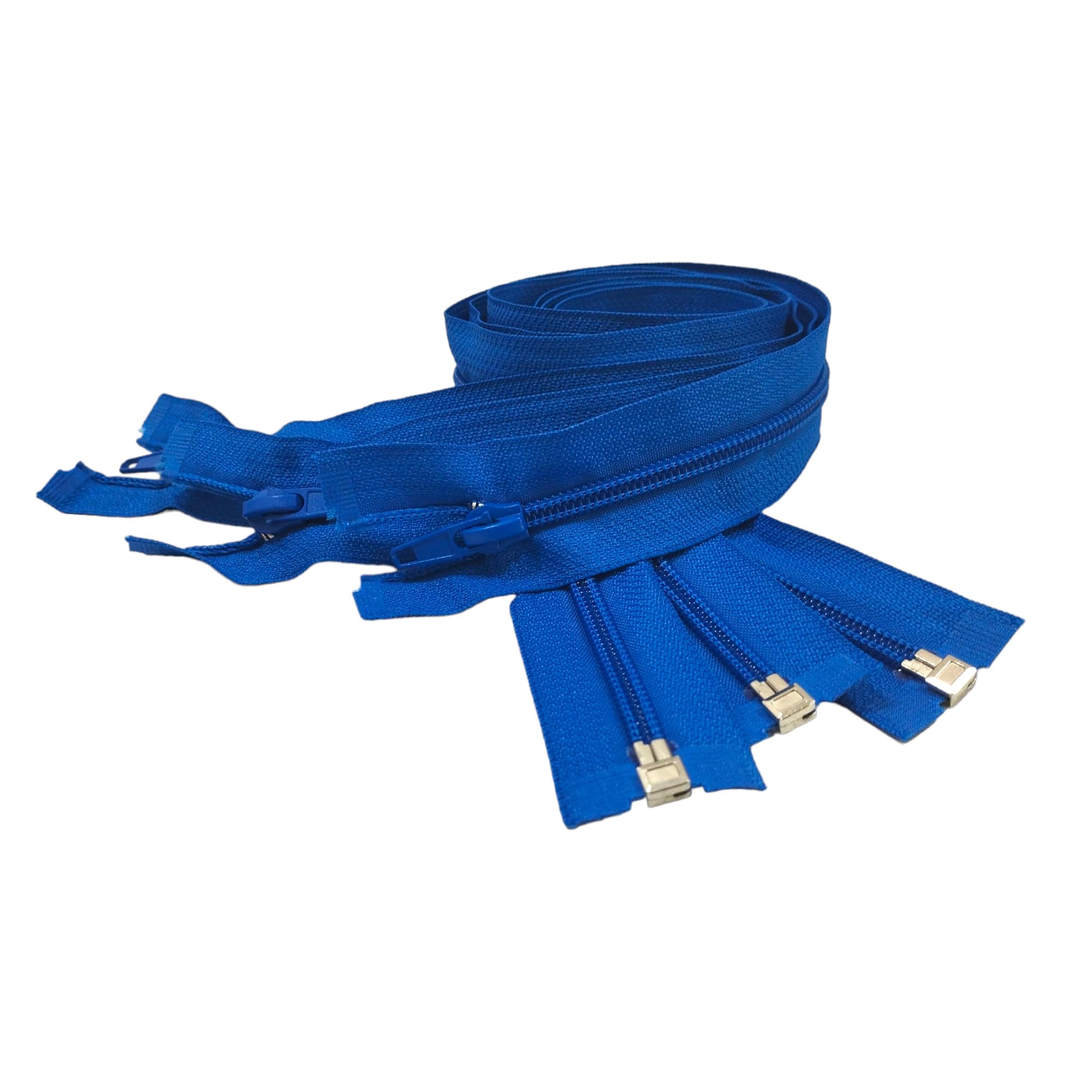 Pack of 3 Open Nylon Zippers n.5, Available in 16 Colours and 14 Sizes, Zipper for Sewing, Zip for Sewing Clothes, Zippers for Sewing, (3232, 75 cm)