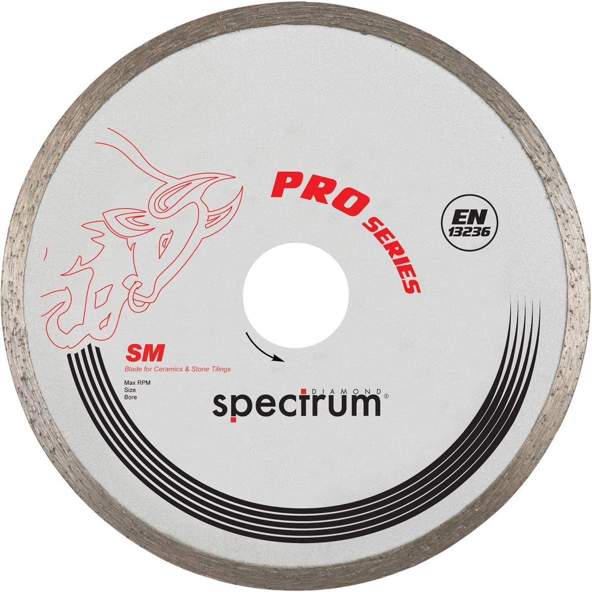 OX Spectrum Pro Cont Rim Dia Blade - Ceramics - 230/25.4/22.23mm, Multi-colour