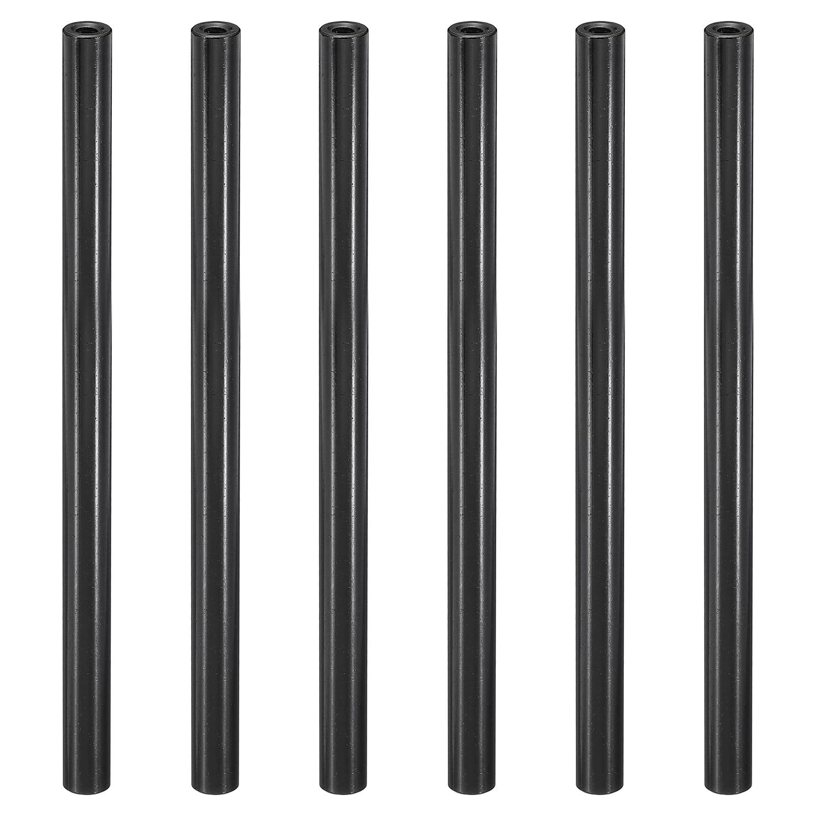PATIKIL 6pcs M3 Metal Threaded Standoff Spacer Nuts, Round Aluminum Spacers Female Coupling Screws, 1/8" ID x 1/4" OD, Black 3x6x100mm — image 1