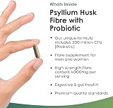 New Leaf Fibre Supplement Psyllium Husk 4000mg Acidophilus 180 cap UK view 2