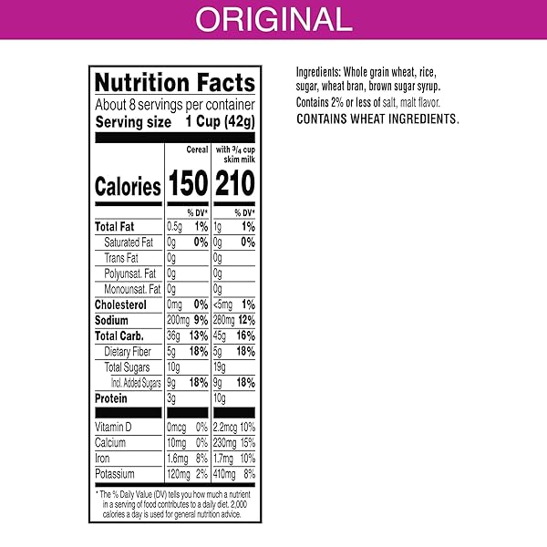 KELLOGG’S FROSTED BRAN BREAKFAST CEREAL, FIBER CEREAL, FAMILY BREAKFAST, ORIGINAL, 12.7OZ BOX (1 BOX)
