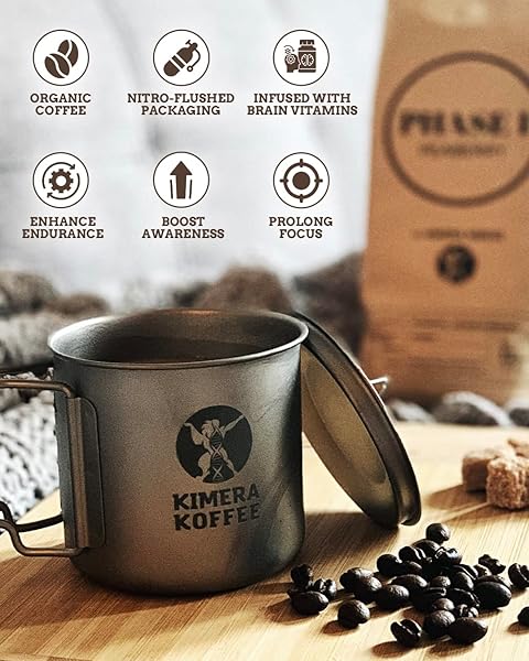 KIMERA KOFFEE DARK ROAST – ORGANIC GROUND COFFEE INFUSED WITH ESSENTIAL BRAIN VITAMINS GROUND (12OZ)