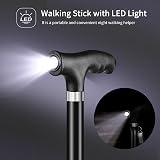 OOCOME Folding Walking Stick with Light 77-90cm Adjustable Non-Slip Base view 4