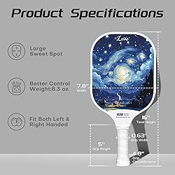 LUZZ Pickleball Paddles Set of 2, T700 Carbon Fiber