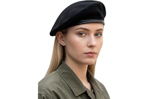 Sivi Iconic Parisian Beret – Army Style Cap, Che Guevara Inspired Fashion, Woolen French Beret Hat for Men and Women