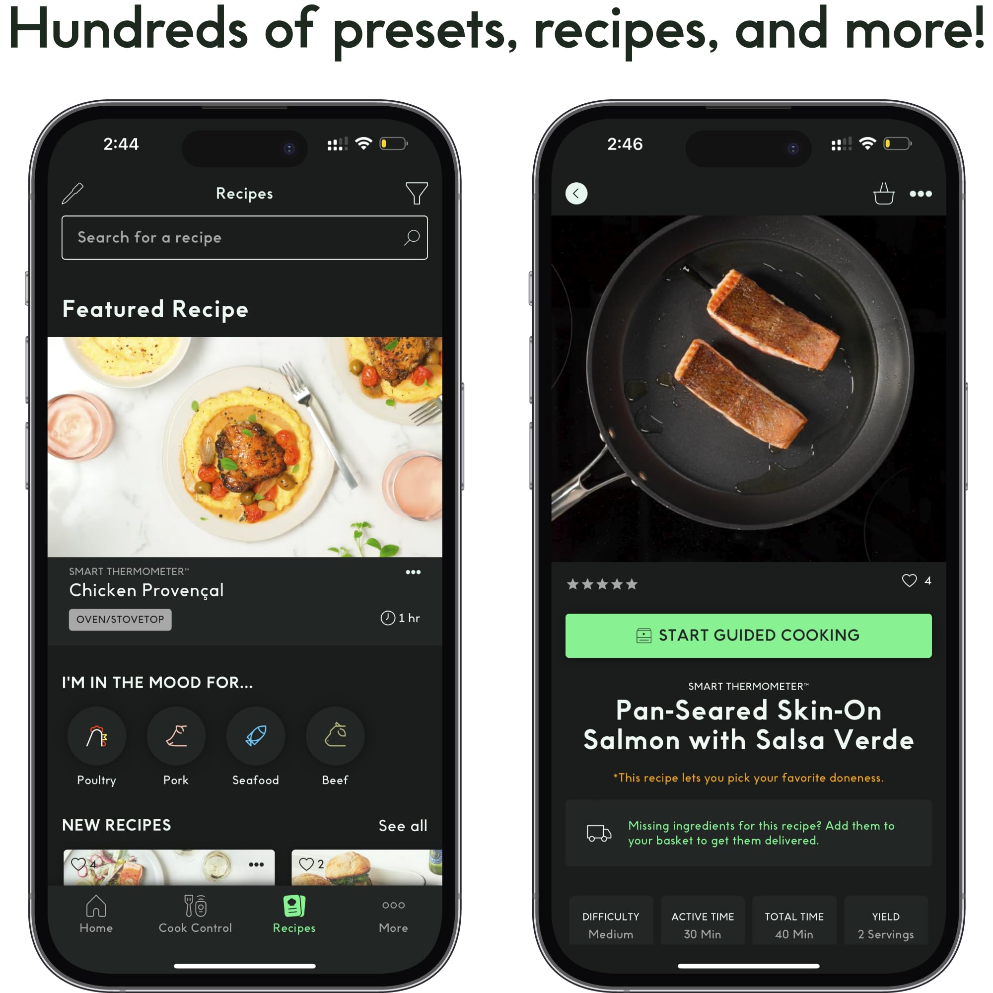 CHEF iQ Sense Smart Wireless Meat Thermometer with 3 Ultra-Thin Probes, Unlimited Range Bluetooth Meat Thermometer, Digital Food Thermometer for Remote Monitoring of BBQ Grill, Oven