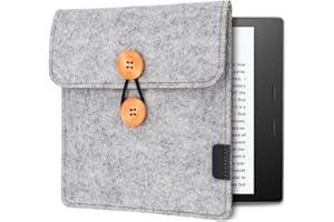 WALNEW 7-inch E-Reader Sleeve for 7'' Kobo Libra H2O 2019 / Kindle Oasis (10th and 9th Gen, 2019 and 2017 Released) Protective Insert Sleeve Case Cover Bag, Gray