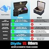 Diyife Extra Large Faraday Box for Keys & Phones with 2 Pouches Black view 2