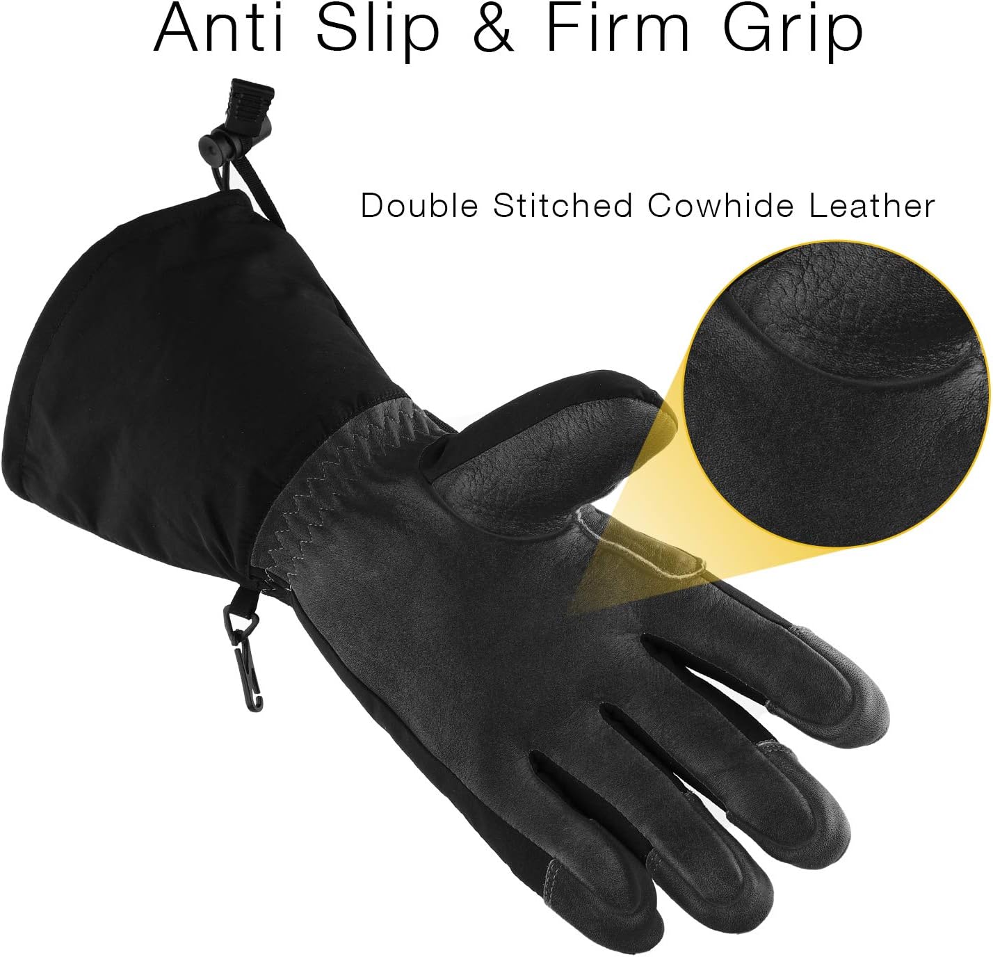 OZERO -30℉ Cold Winter Skiing Snowboarding Gloves for Men and Women Waterproof : Sports & Outdoors