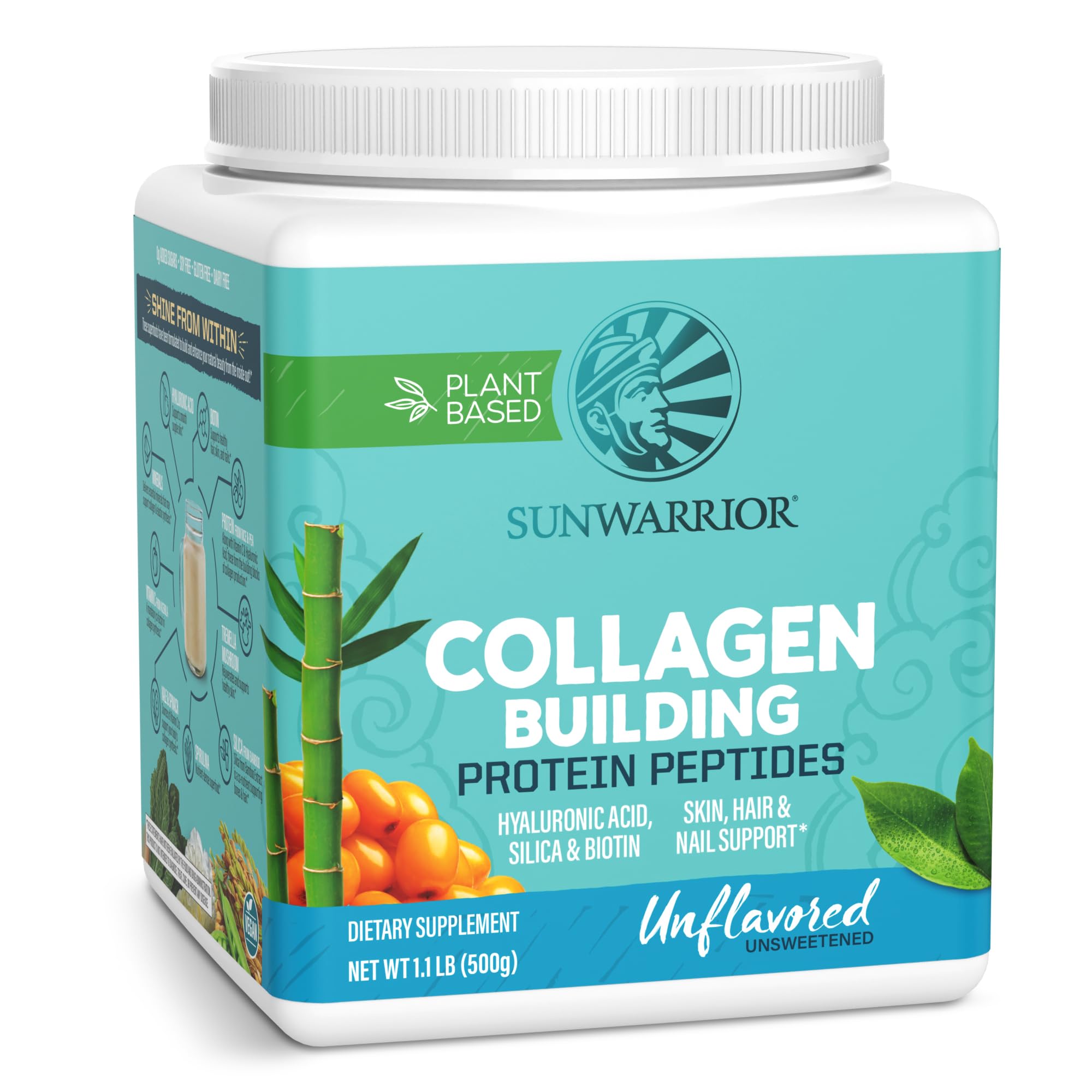 Sunwarrior Collagen Building Protein Peptides, Natural, 500 g