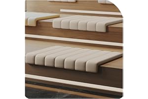 GRIPITHPY Indoor Stair Step Cushion Floor Seat Pad, Ottoman Bench Step Stool Mat, Soft Silicone Leather Steps Pad, Comfy Wind
