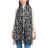 Nonakgado Winter Pashmina Scarf Shawl-Super Soft Warm Fashion Leopard Pashmina Wrap for Women Travel