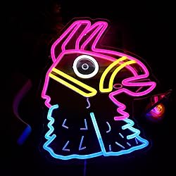 lmprintNook Lucky Lama Neon Signs for Wall