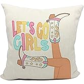 Mancheng-zi Preppy Cowgirl Pillow - 18x18 Covers, Room Decor for Teens, Western Style
