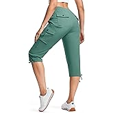 ISEEGZ Hiking Capris for Women with Pockets Lightweight Quick Dry Cargo Capri Travel Pants Women Casual Women's Capris