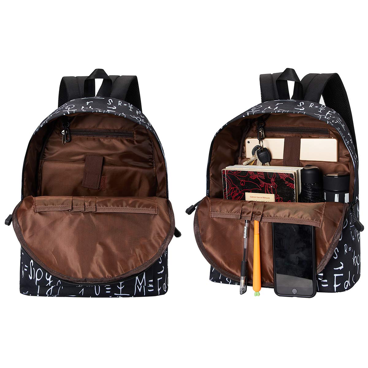 TUONROAD 3D Printed Backpack School Bag Stylish Laptop Daypack Travel Bag Unisex Formula Pattern Children Schoolbag Bookbag