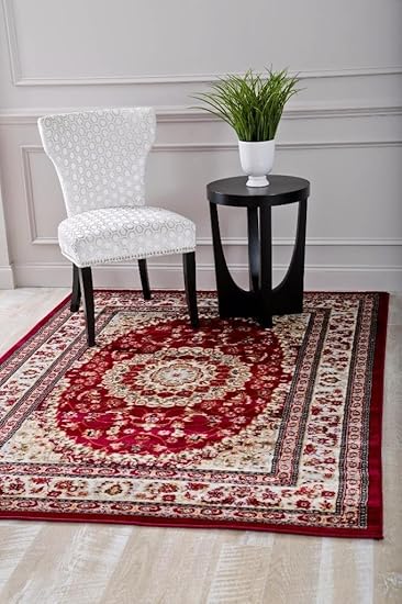 Amazon Com Persian Rugs 05840 Oriental Burgundy 5x7 Area Rug Carpet Large New Furniture Decor