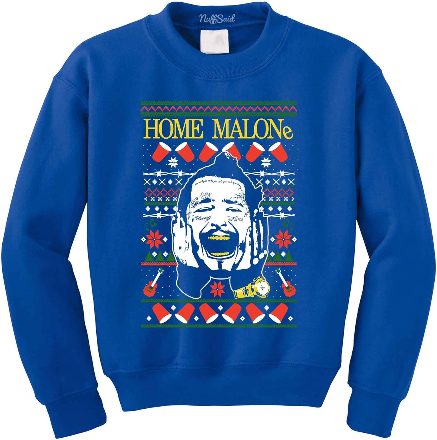 home malone christmas sweatshirt