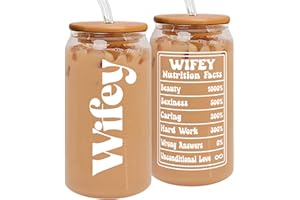 MOCOSWEETIES Gifts for Wife from Husband - Wife Gifts - Wedding Anniversary, Birthday Gifts for Wife, Mothers Day Gifts for Wife, Valentines Day Gifts for Wife - Romantic I Love You Gifts for Her - 16 Oz Can Glass