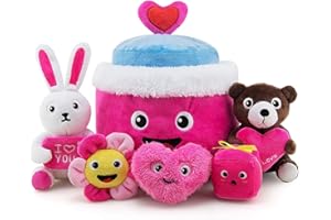 teytoy My First Valentine's Day Gift, Nontoxic Fabric Activity Crinkle Baby Girl Toys Playset Gift Idea Party Decoration Baby Toy for Ages 3 Months and up