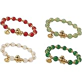 MMIUAEG Chinese Zodiac Horse Beaded Bracelet Year of the Horse Bracelet Lucky Charm Crystal with Fu Coin Feng Shui Wristlets for Women Men Chinese New Year Jewelry Decors