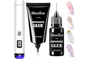 MelodySusie Handheld UV Light for Gel Nails and Nail Rhinestone Glue, ART01R Cordless Gel X Nail Lamp Rechargeable with LCD Display Flash Cure Nail Dryer for Nail Art Design Decoration DIY at Home