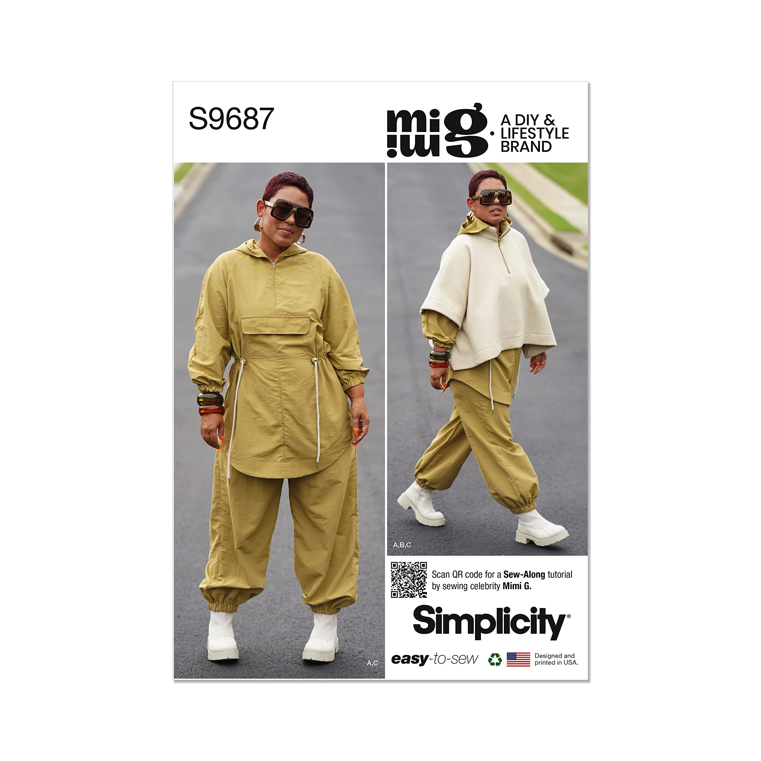 Simplicity SS9687K5 Misses' Jacket, Poncho and Trousers by Mimi G K5 (8-10-12-14-16)