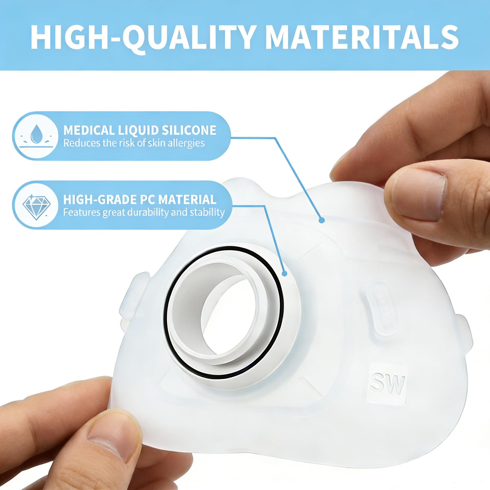 Condition photo showing As Is for 2-pack f40 replacement cushion,full face mask,compatible with original airfit f40 frame(m)