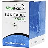 NavePoint Cat6 (CCA), 500ft, White, Solid Bulk Ethernet Cable, 550MHz, 23AWG 4 Pair, Unshielded Twisted Pair (UTP)