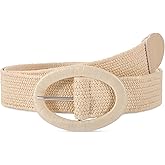 XZQTIVE Straw Woven Elastic Braided Waist Belt for Women Stretch Summer Boho Raffia Dresses Belt for Beach Vacation