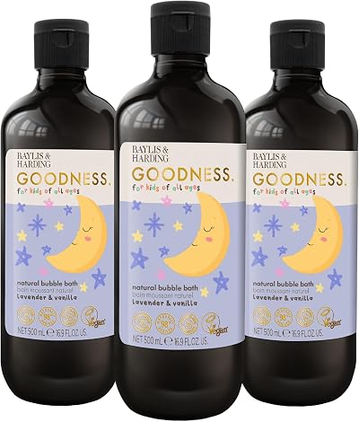 Baylis & Harding Kids Lavender Vanilla Bubble Bath 500ml 3 Pack Vegan