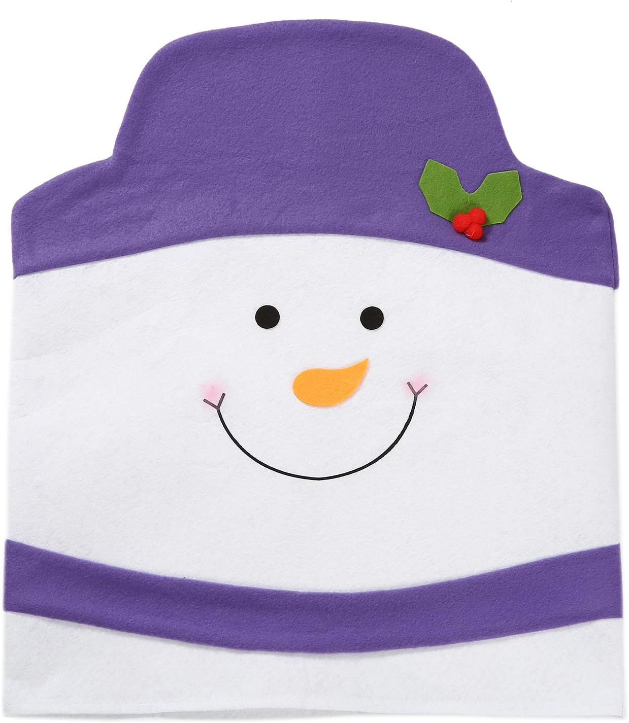 Sattiyrch Christmas Snowman Chair Covers Set of 6,Novelty Party Holiday Dining Chair Slipcovers for Kitchen,Bar or Restaurant,23"(H) 20.5"(W): Kitchen & Dining
