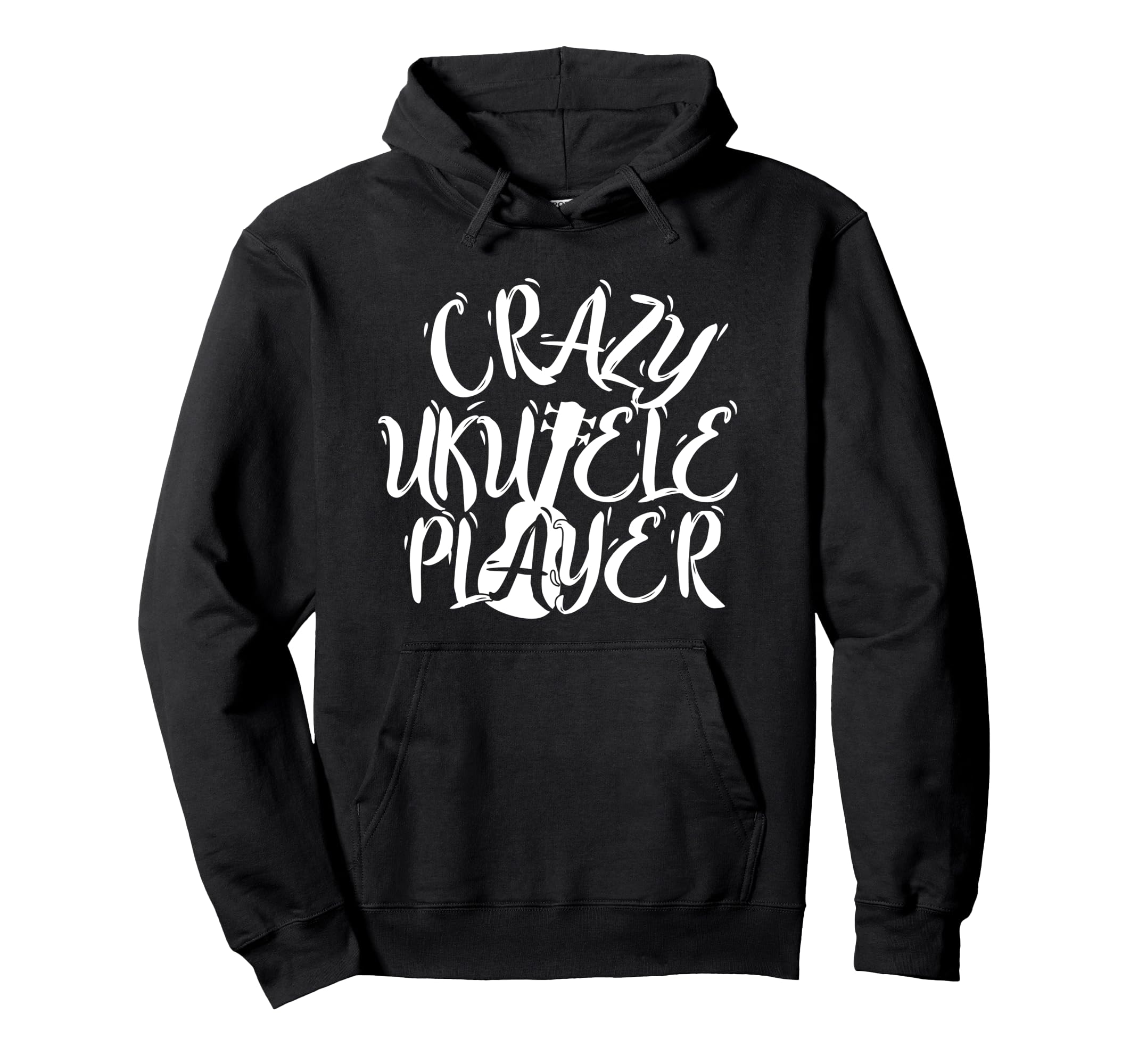 Crazy Ukulele Player Uke Acoustic Hawaiian Guitar Musician Pullover Hoodie