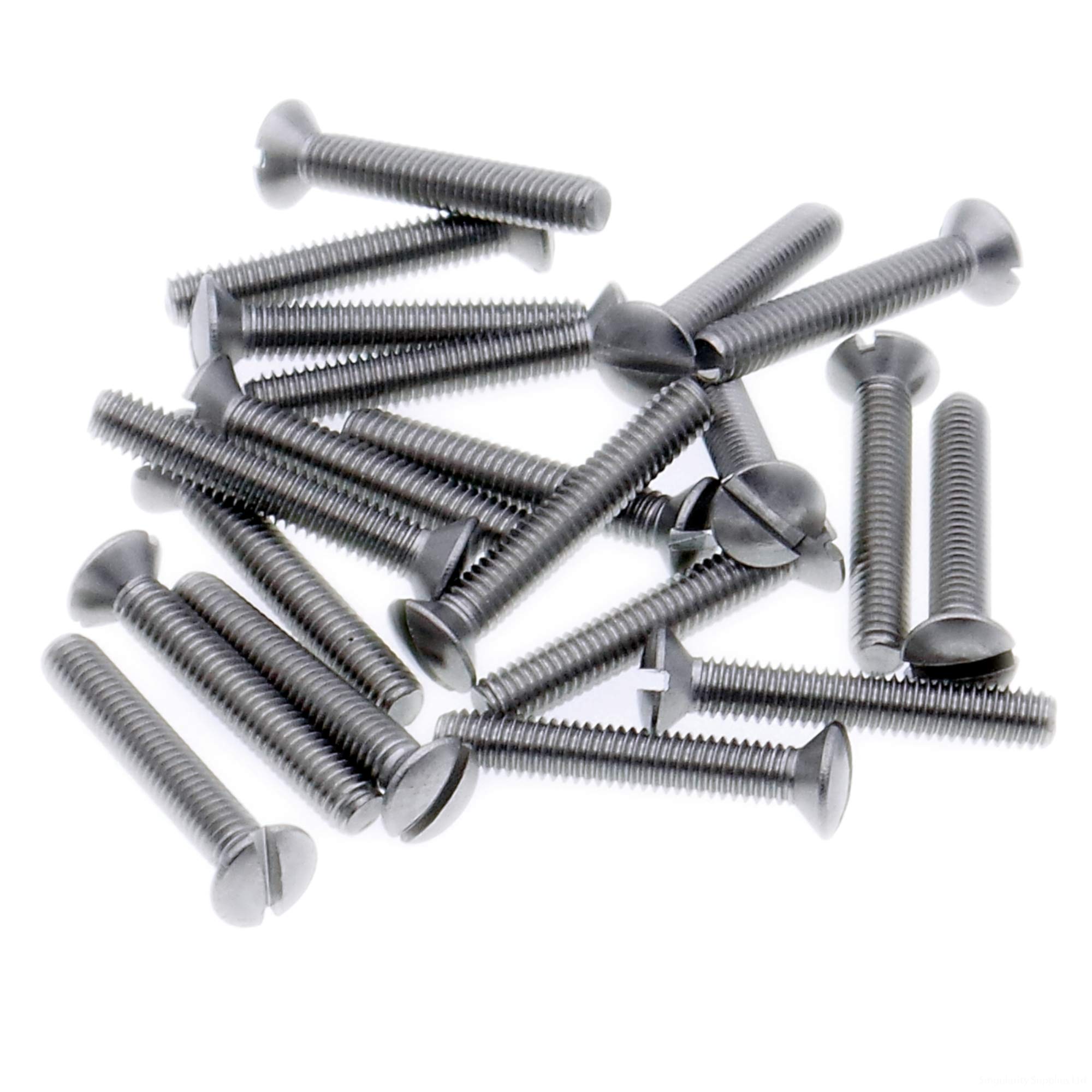 M5 (5mm x 40mm) Slot Raised Countersunk Machine Screw (Bolt) - Stainless Steel (A2) (Pack of 20)