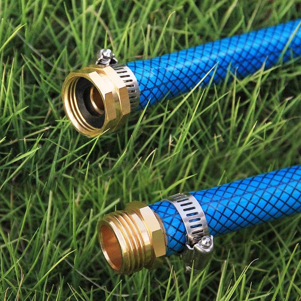 Twinkle Star Garden Hose Repair Connector with Clamps, Male and Female Garden Hose Fittings, 3 Set : Garden & Outdoor