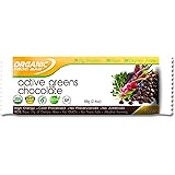 Organic Food Bar - Active Greens Chocolate Bars, USDA Organic Active Greens Bar with Superfood Blend with Powerful Antioxidan