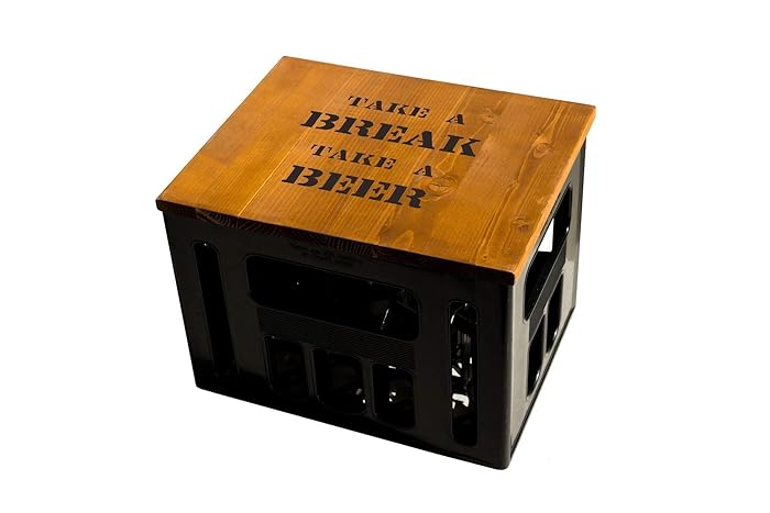 Geschenkidee Geburtstagsgeschenk Bierkastensitz Bierkistensitz Sitzauflage Bierkiste Bierkasten Sitz Hocker Holz Handmade Hip