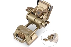 DDayuanwei PVS15/18 Night Vision Goggles Helmet Mount for L4G24 NVG Metal Helmet Mount, Rhino Adjustable Full Metal Aluminum Helmet Mount (Gold)