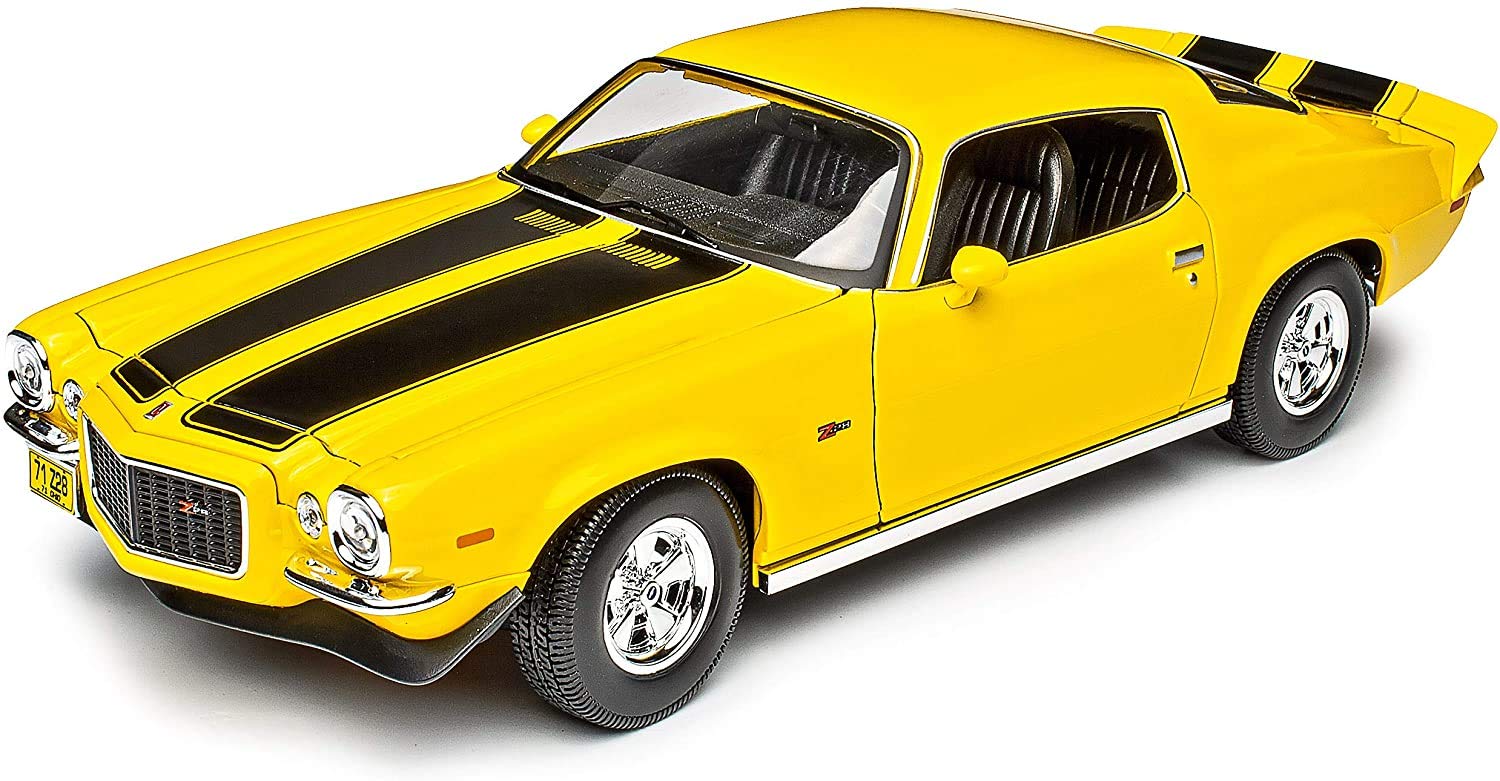 Maisto - 1/18 Scale Model Compatible with Chevrolet Camaro 1971 (Yellow)