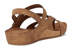 EuroSoft Women's Gianetta Flat Sandal, Brown Suede, 8