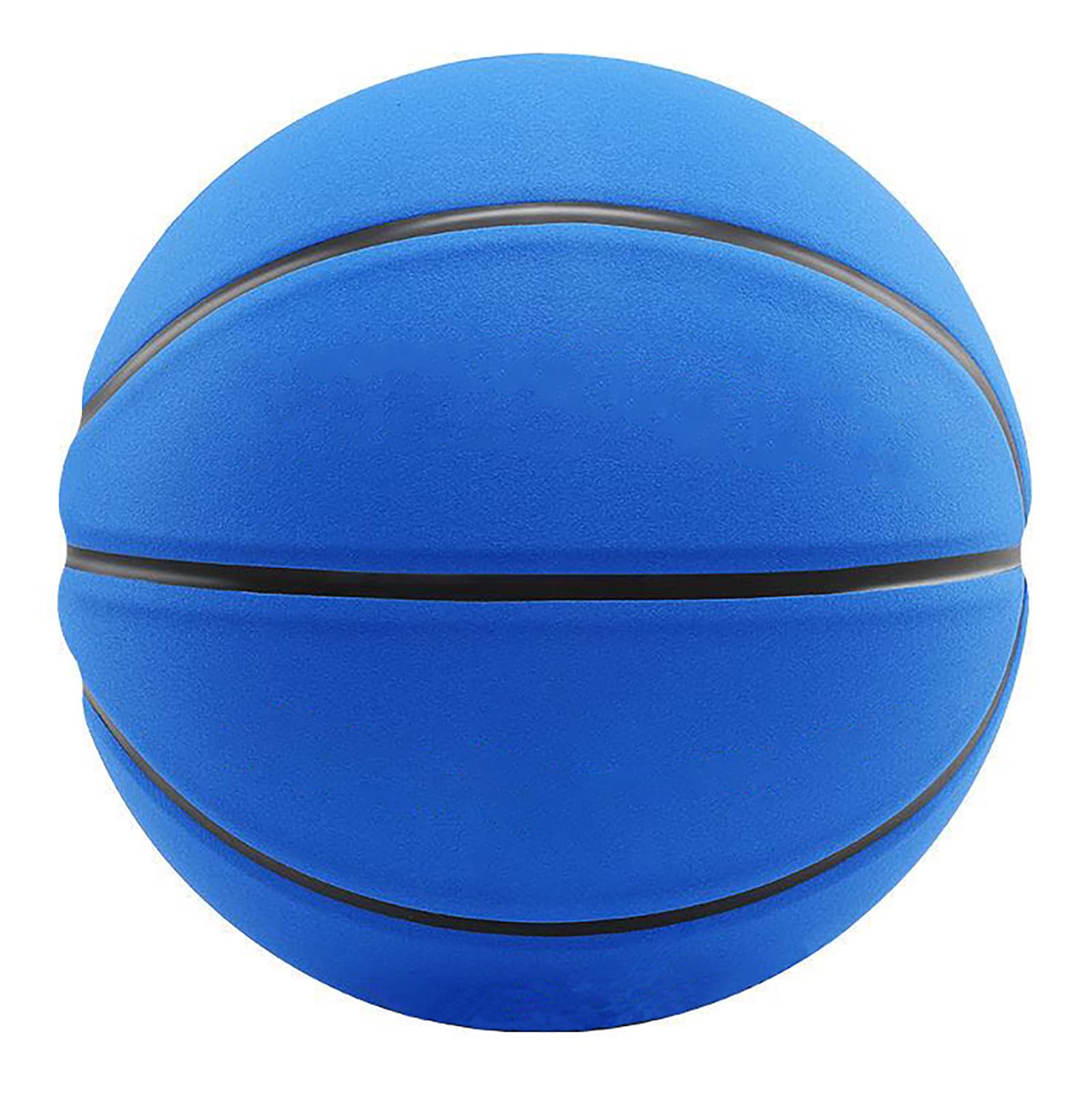Standard 5/6/7 Basketball, Non-Slip And Wear-Resistant Microfiber Suede, No Logo Ball, Suitable for Indoor And Outdoor Training And Competition, Suitable As A Signature, Gift,blue black edge,No. 6