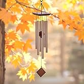 JMsuertes 39" Deep Tone Large Wind Chimes for Outside Clearance, Memorial Sympathy Wind Chimes Outdoor for Porch Garden Yard Decor Patio,Sympathy Gifts for Loss of Loved One,Dark Brown