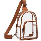 Wrangler Clear Bag for Stadium Events Crossbody Sling Purse for Sports | Stadium Approved, 12x6x12, Clear Concert Bag, Transparent See Through Bag, Waterproof, Lightweight, Fanny Pack for Festival