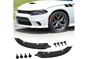 HTRACING Front Bumper Lip Splitter Protector Compatible with Charger SRT Hellcat/SRT 392/Scat Pack/RT Scat Pack/GT/RT 2015-2021, Black