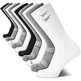Reebok Men's Crew Socks - 10 Pack Stretch Performance Cushioned Crew Socks - Arch Support Athletic Socks for Men (6-12.5)