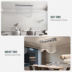 Siljoy Modern Wave Raindrop Crystal Chandelier